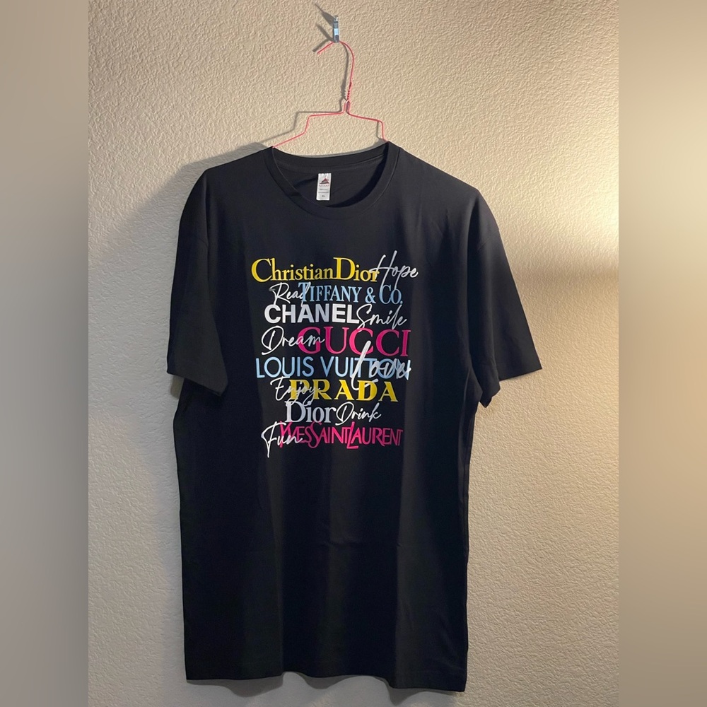 Black Graphic Logo Crewneck T-Shirt